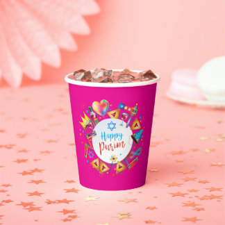 Gobelets En Papier Happy Purim Basket Gifts, Decoration, Ornaments