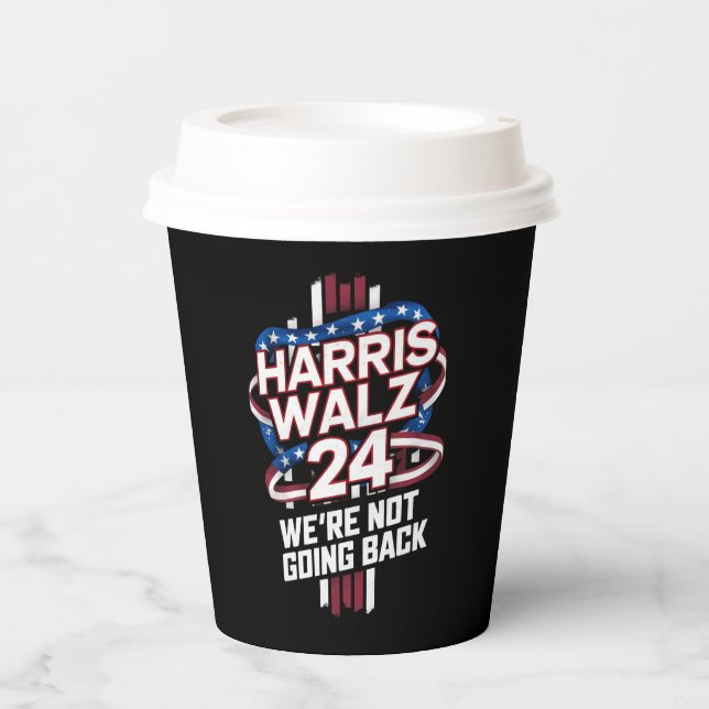 Gobelets En Papier Harris Waltz 2024 Election Kamala Harris Tim Waltz (Recto)
