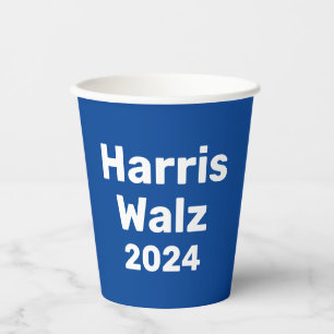 Gobelets En Papier Harris / Walz Campagne présidentielle 2024