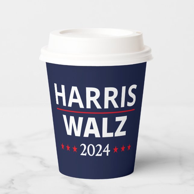 Gobelets En Papier Harris Walz Election 2024 III (Recto)