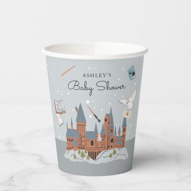 Gobelets En Papier Harry Potter | Motif Hogwarts Baby Shower (Gauche)