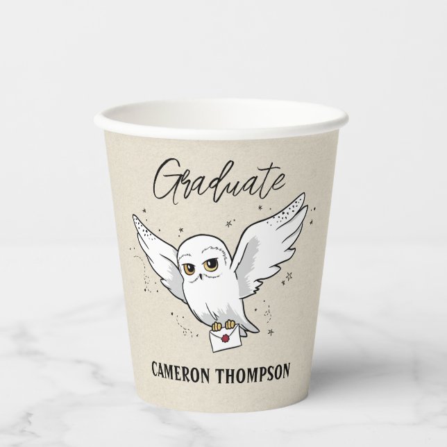 Gobelets En Papier Harry Potter | Remise de diplôme d'Hedwig (Recto)