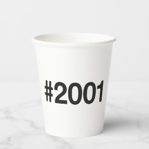 Gobelets En Papier Hashtag 24 Anniversaire 2001