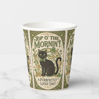 Gobelets En Papier Haut de Bon Matin - Tasses en papier pour la Saint