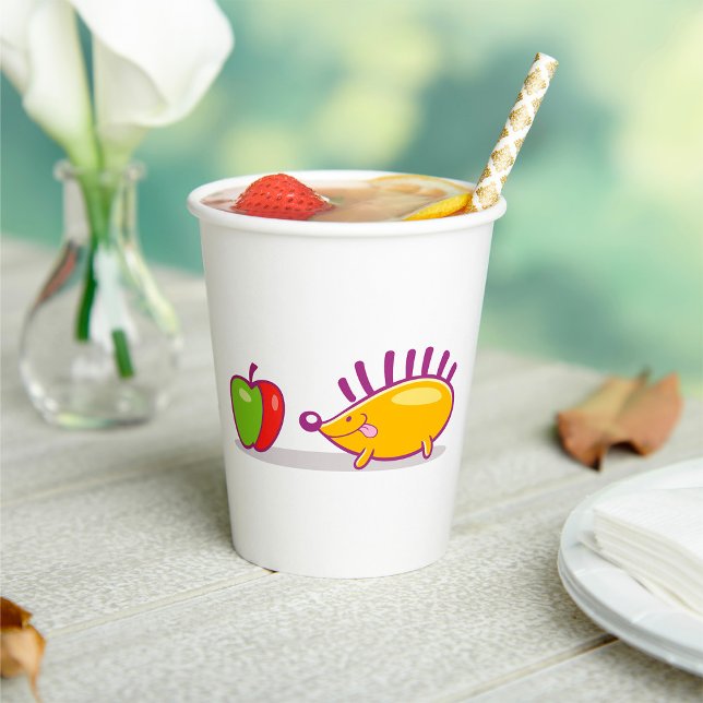 Gobelets En Papier Hérisson Et Pomme (Créateur téléchargé)