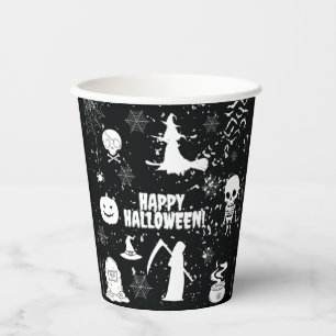 GOBELETS EN PAPIER HEUREUX HALLOWEEN