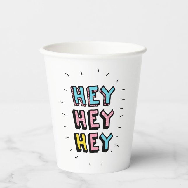 Gobelets En Papier Hey Hey (Recto)