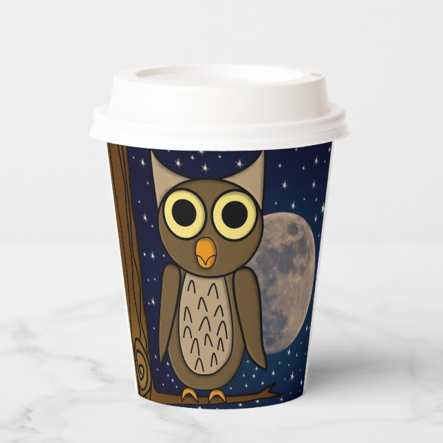 Gobelets En Papier hibou  (Recto)