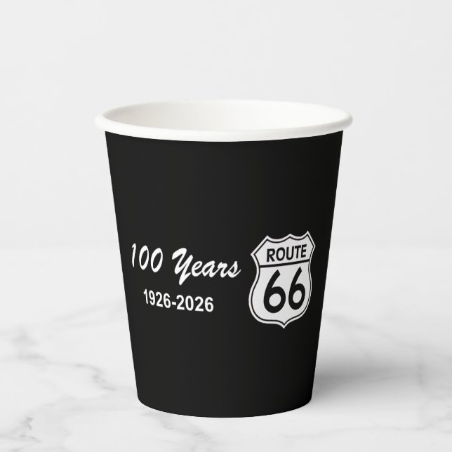 Gobelets En Papier Historic Route 66 Centennial (Recto)