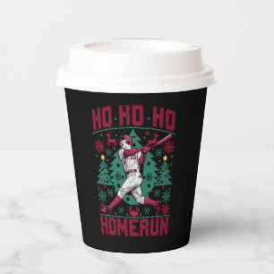 Gobelets En Papier Ho Ho Homerun Baseball Laid Christmas Sweat