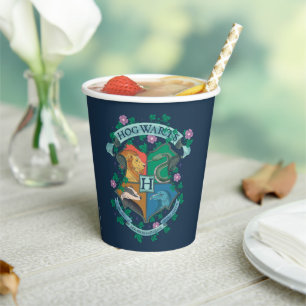 Gobelets En Papier HOGWARTS™ Floral Crest