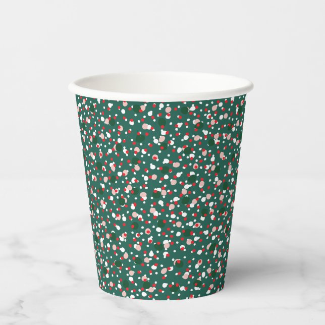 Gobelets En Papier Holiday Sprinkles Green Paper Cup (Recto)