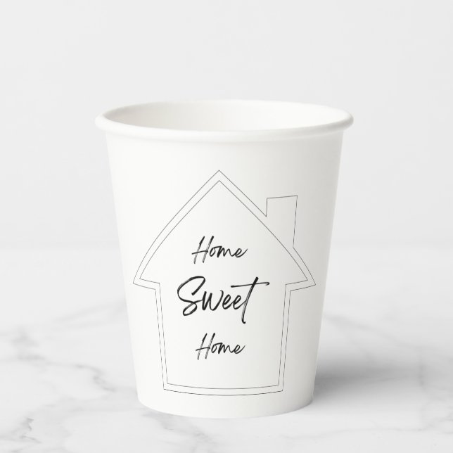 Gobelets En Papier Home Sweet Home (Recto)