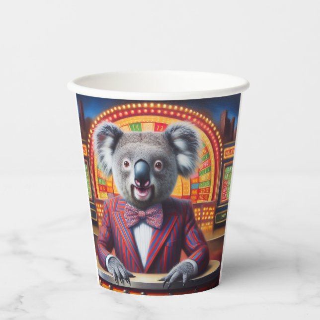 Gobelets En Papier Hôte de Koala Game Show (Recto)