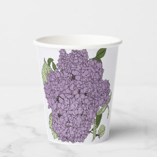 Gobelets En Papier Hydrangée violette