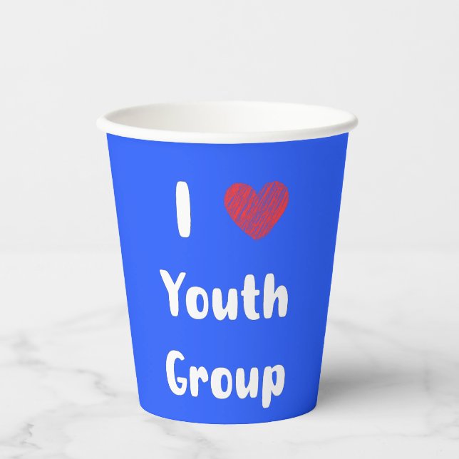 Gobelets En Papier I Heart Youth Group Paper Cup (Recto)