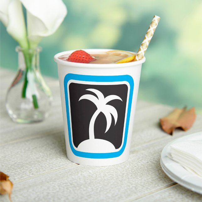 Gobelets En Papier Icône Palm Tree (Créateur téléchargé)