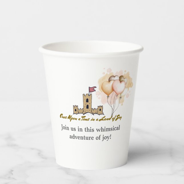 Gobelets En Papier Il était une fois dans un pays de joie (Recto)