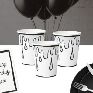 Gobelets En Papier Illusion optique 2D Comic Anniversaire