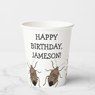 Gobelets En Papier Illustration Brown de bogue puant Parti personnali