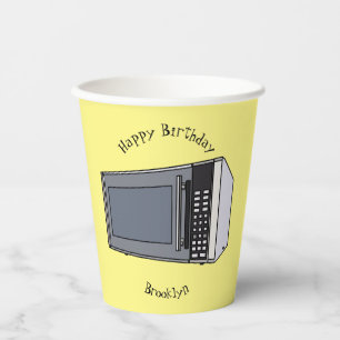 Gobelets En Papier Illustration de dessin sur micro-ondes