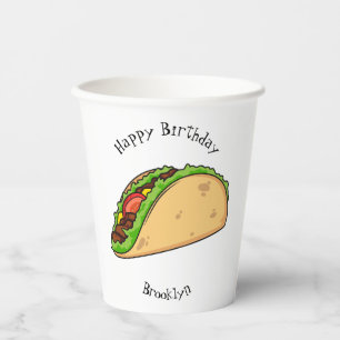Gobelets En Papier Illustration de dessin sur Taco