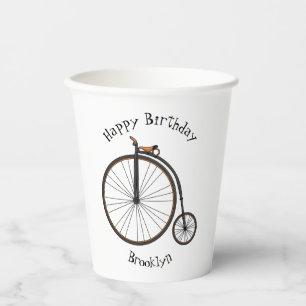 Gobelets En Papier Illustration de la bande dessinée de vélo à grande