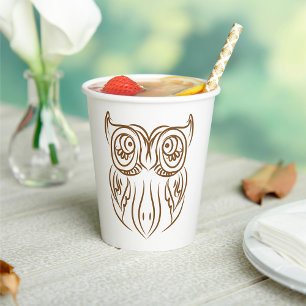 Gobelets En Papier Illustration de Owl