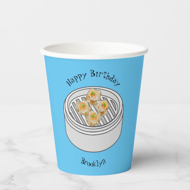 Gobelets En Papier Illustration de Shumai dim sum (Recto)