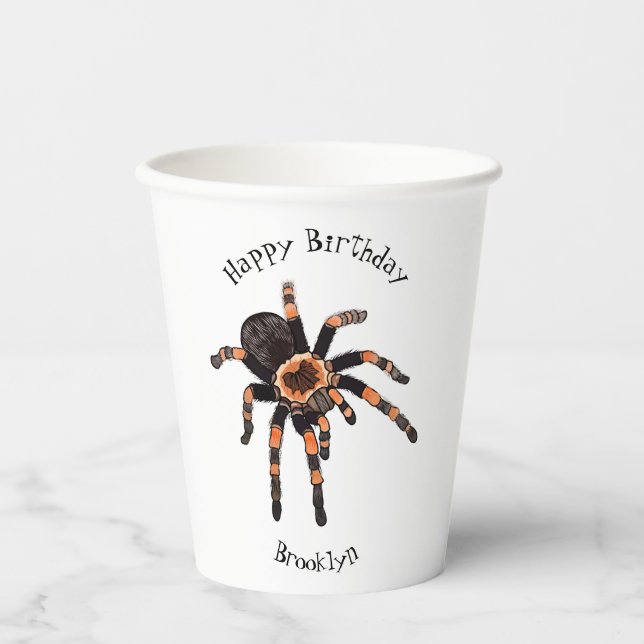 Gobelets En Papier Illustration de Tarantula (Recto)