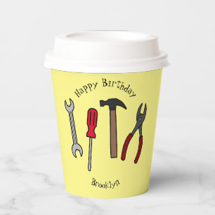 Gobelets En Papier Illustration des outils de menuiserie