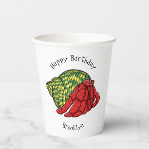 Gobelets En Papier Illustration du crabe mignon
