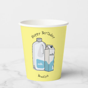 Gobelets En Papier Illustration du lait