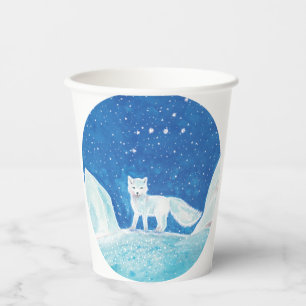 Gobelets En Papier Illustration du Petit Renard arctique (Vulpes lago