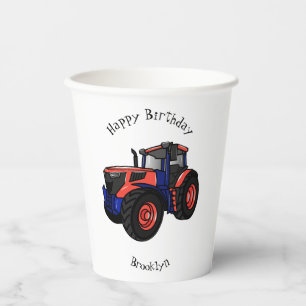 Gobelets En Papier Illustration du tracteur