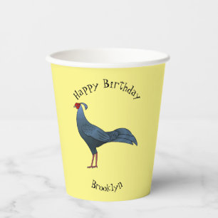 Gobelets En Papier Illustration d'un oiseau siamois victime d'un tir