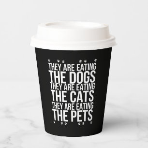 Gobelets En Papier Ils mangent les chiens les chats les animaux de co