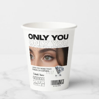 Gobelets En Papier Image personnalisée, nom & Texte | Mug Personnalis