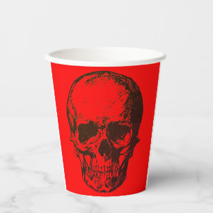 Gobelets En Papier Imaginaire crâne Pop Art Rock Punk Métal lourd Rou