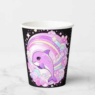 Gobelets En Papier Imaginaire magique Baby shower dauphin