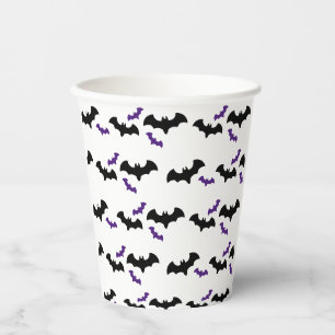 Gobelets En Papier Impression de chauve-souris Halloween