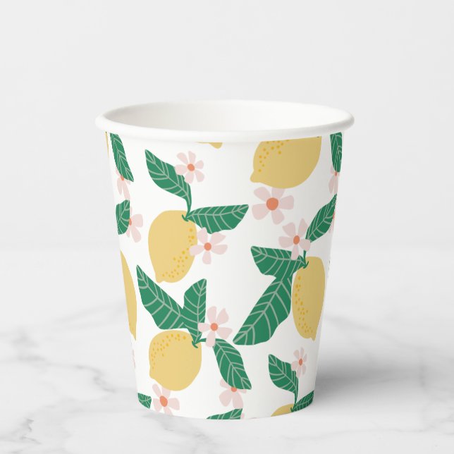 Gobelets En Papier Impression Lemon Fantaisie  (Recto)