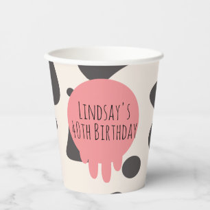 Gobelets En Papier Impression vache drôle Fête d'anniversaire pour ad