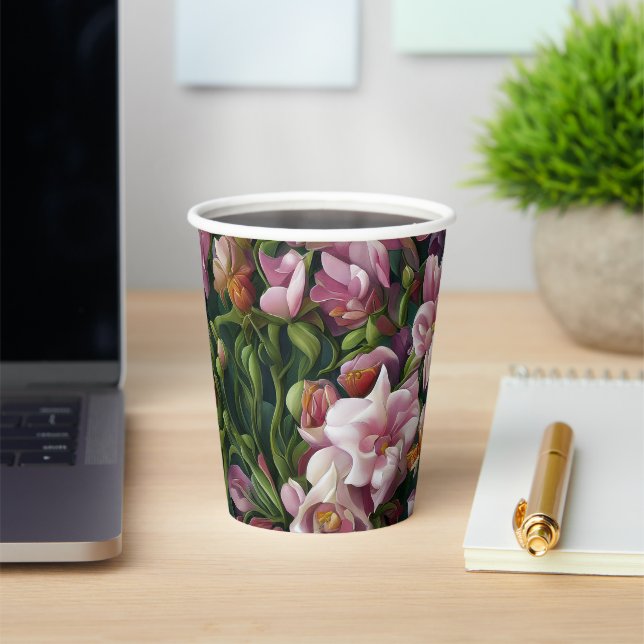 Gobelets En Papier Impressions fleurs sauvages (Insitu)