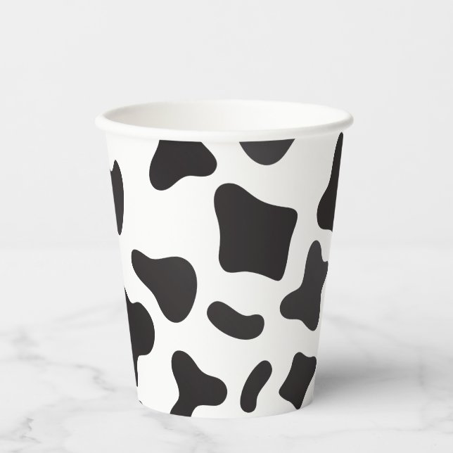 Gobelets en papier imprimé vache anniversaire anim (Recto)
