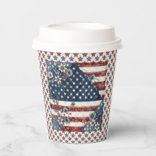 Gobelets En Papier Indicateur de pays 4 juillet