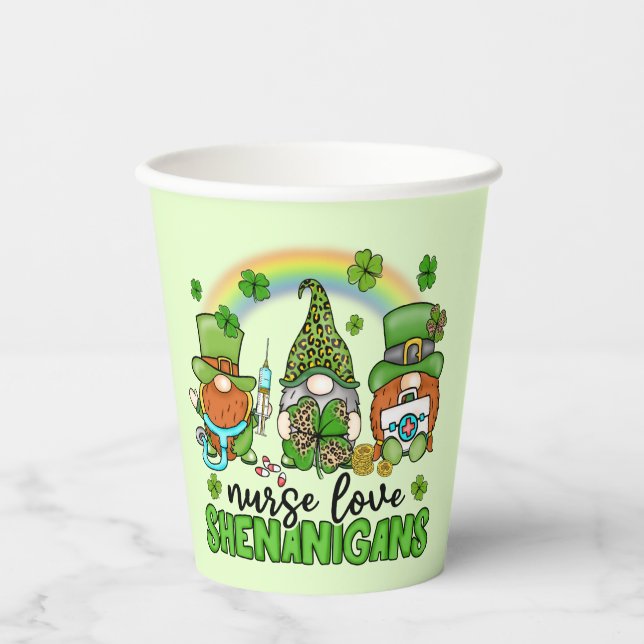 Gobelets En Papier Infirmière Love Shenanigans St. Patrick's (Recto)