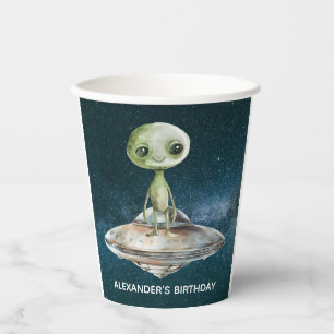 Gobelets En Papier Invasion Alien Espace extra-atmosphérique Annivers