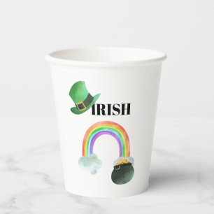 Gobelets En Papier *~* IRLANDE IRLANDE Patriot Rainbow Pot or