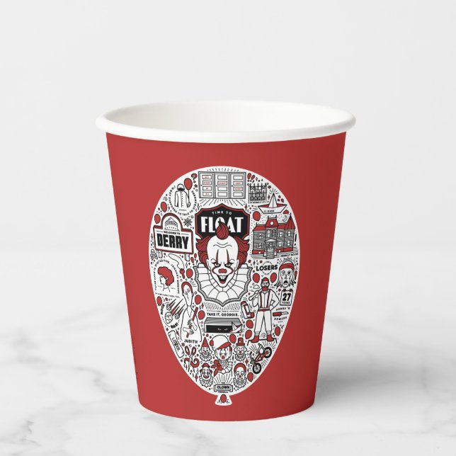 Gobelets En Papier IT Balloon Doodart (Recto)